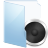 Blue Folder Audio Icon 48x48 png